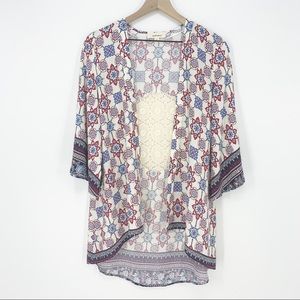 Onetheland Floral Tassel Lace Dreamcatcher Kimono